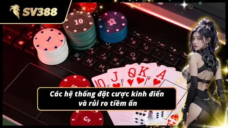 Đặt cược theo dãy số tự nhiên trên bàn bài, thể hiện hệ thống Fibonacci